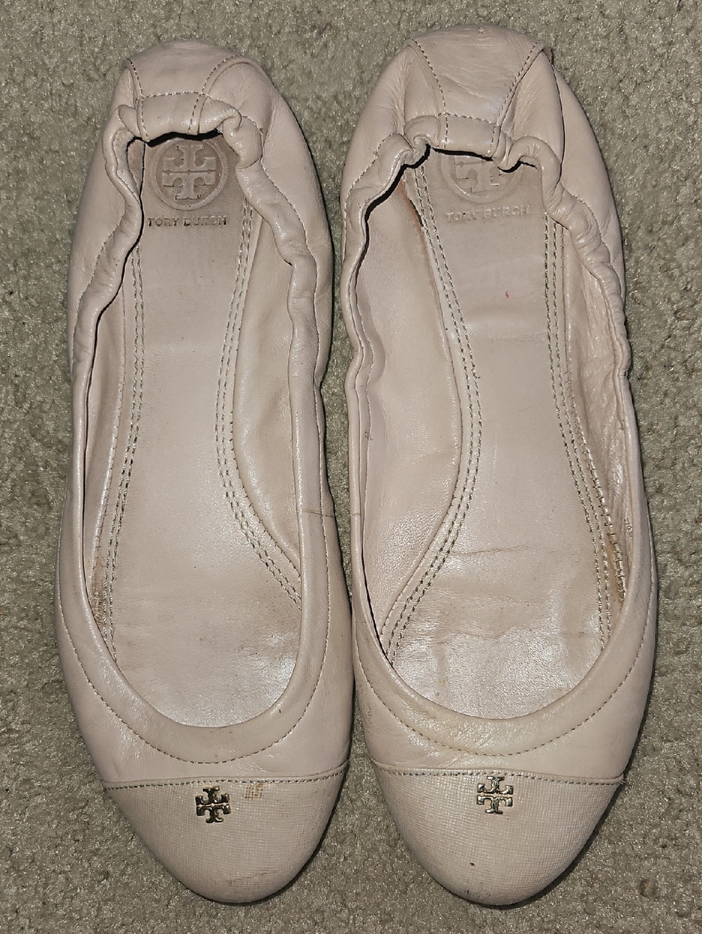 Tory Burch Nude Leather Ballet Flats Sz. 9M